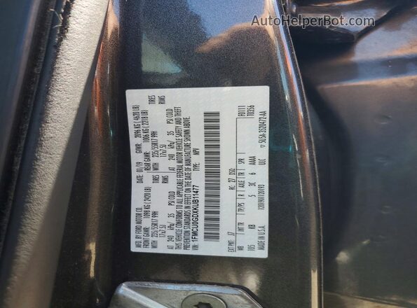1FMCU0GDXKUB11477 2019 FORD ESCAPE Gray Սալոնի 360 աստիճան տեսք