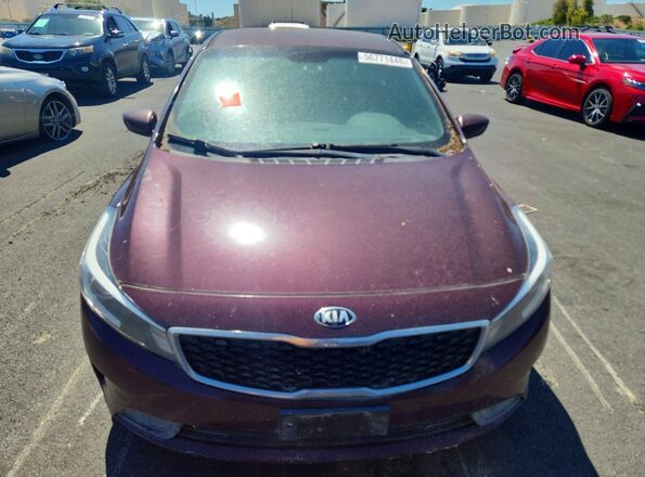 3KPFL4A75HE147003 2017 KIA FORTE Maroon Rear view