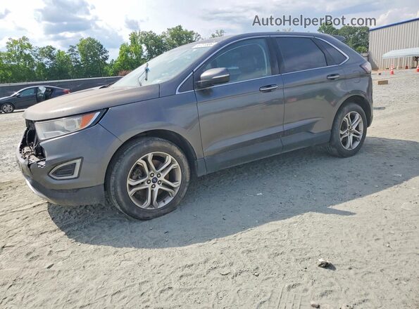 2FMPK4K92HBB12056 2017 FORD EDGE Серый Задняя левая четверть