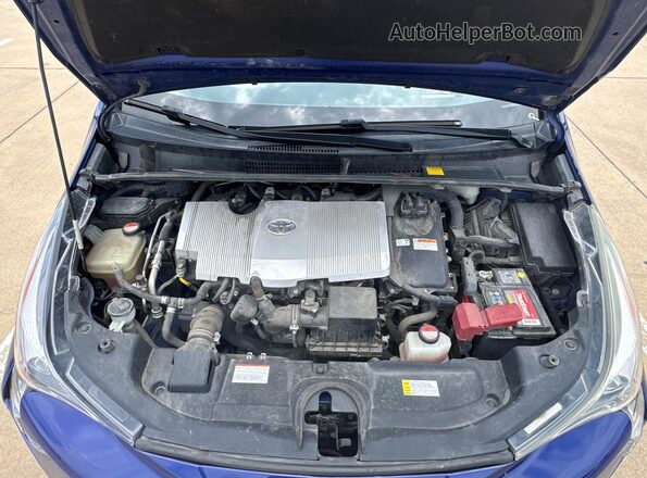 JTDKARFU1G3515263 2016 TOYOTA PRIUS Blue Widok deski rozdzielczej