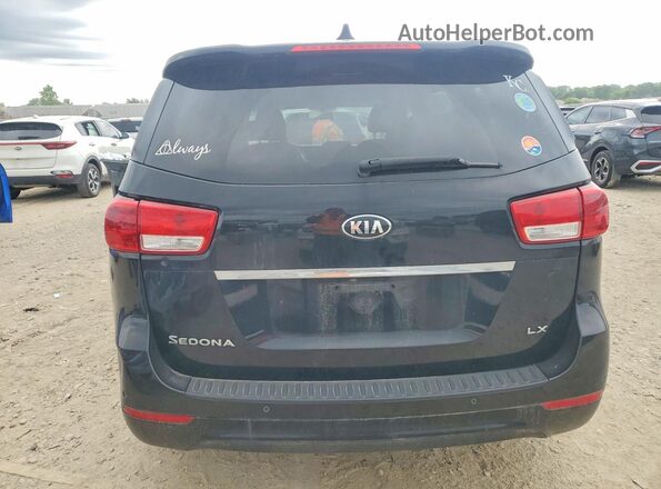 KNDMB5C11J6398637 2018 KIA SEDONA Black Вид салону спереду