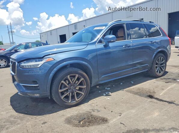 YV4102XK7J1337944 2018 VOLVO XC90 Blue Задня ліва чверть