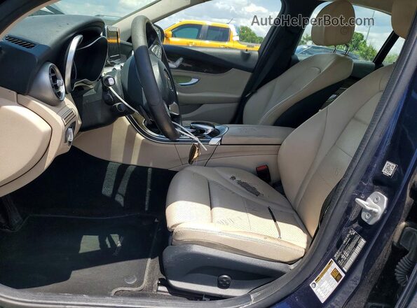 55SWF4JB4GU127862 2016 MERCEDES-BENZ C Blue Առջևի վահանակի տեսք