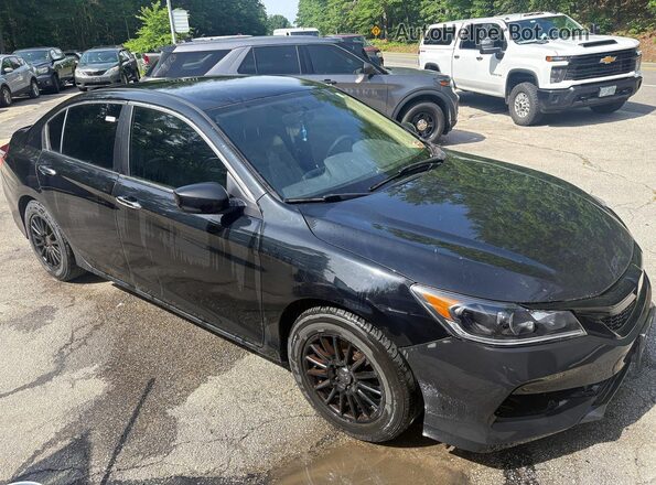 1HGCR2F39GA072708 2016 HONDA ACCORD Black Trasero izquierdo