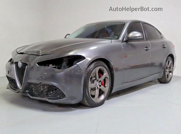 ZARFAEBNXJ7592504 2018 ALFA ROMEO GIULIA Gray Trasero derecho
