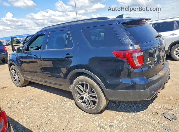 1FM5K8GT2GGA84575 2016 FORD EXPLORER Black Trasero derecho