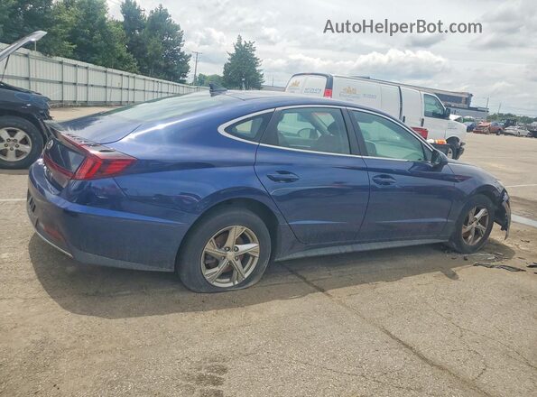 5NPEG4JA3MH128256 2021 HYUNDAI SONATA Синий Передняя правая четверть