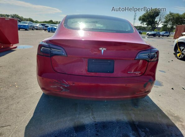 5YJ3E1EBXMF902886 2021 TESLA MODEL Red Սալոնի դիմացի տեսք