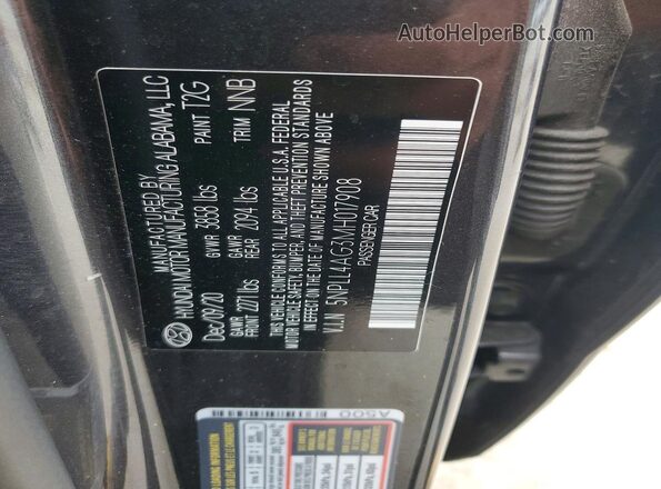 5NPLL4AG3MH017908 2021 HYUNDAI ELANTRA Gray 
