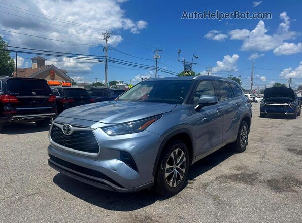 5TDGZRAH0NS123413 2022 TOYOTA HIGHLANDER Blue Задня права чверть