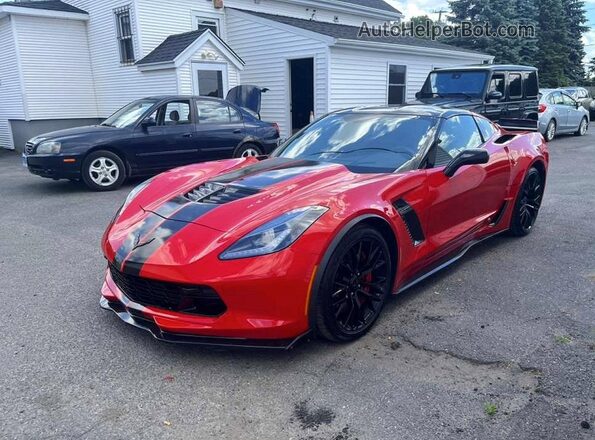 1G1YS2D66H5606157 2017 CHEVROLET CORVETTE Red უკანა მარცხენა