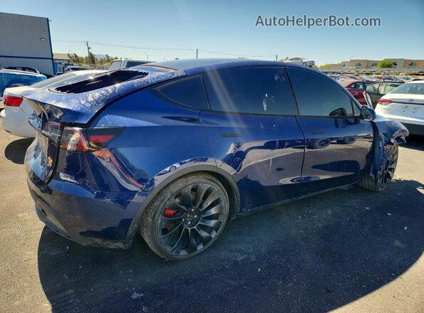 7SAYGDEF4NF407088 2022 TESLA MODEL Blue Առջևի աջ