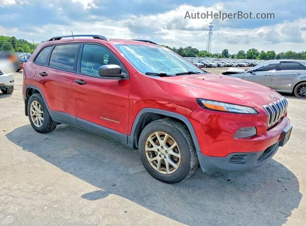 1C4PJMAB0HW564453 2017 JEEP CHEROKEE Red Widok z przodu