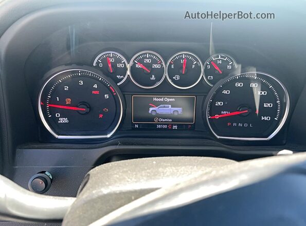 1GC2YPEY1NF312891 2022 CHEVROLET SILVERADO White Instrument cluster view