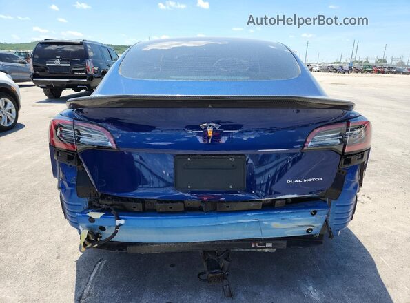 5YJ3E1EB2NF278700 2022 TESLA MODEL Синий Вид салона спереди