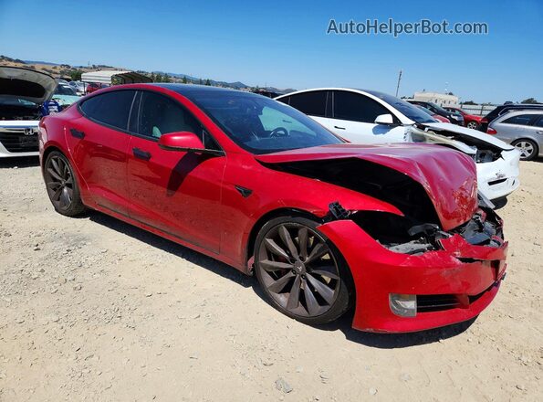 5YJSA1E42HF185351 2017 TESLA MODEL S Red წინა ხედი