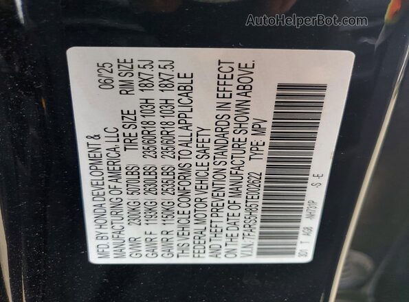 7FARS5H85TE002622 2026 HONDA CRV Black 
