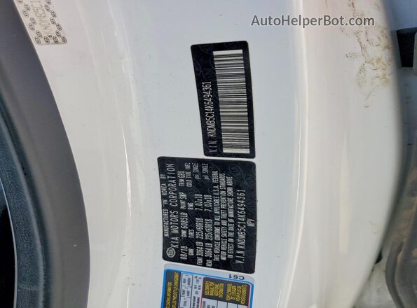 KNDMB5C14K6494361 2019 KIA SEDONA White 