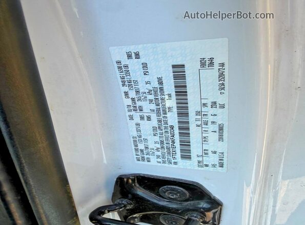 1FTEX1EP4KFA03349 2019 FORD F150 White Widok wnętrza z tyłu