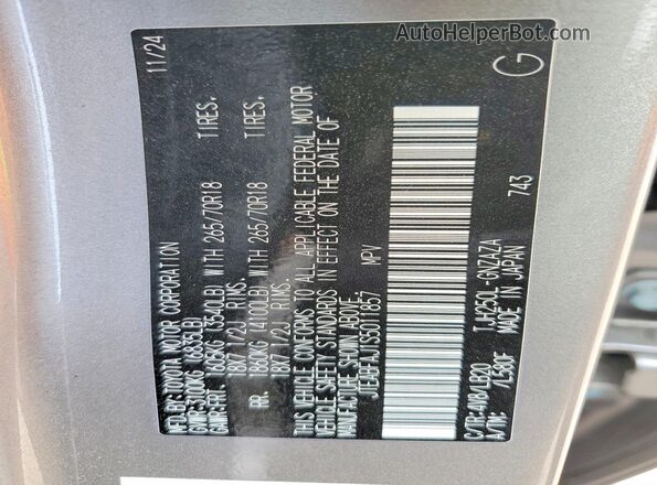 JTEABFAJ1S5011857 2025 TOYOTA LAND Серый Вид наклейки с VIN-кодом