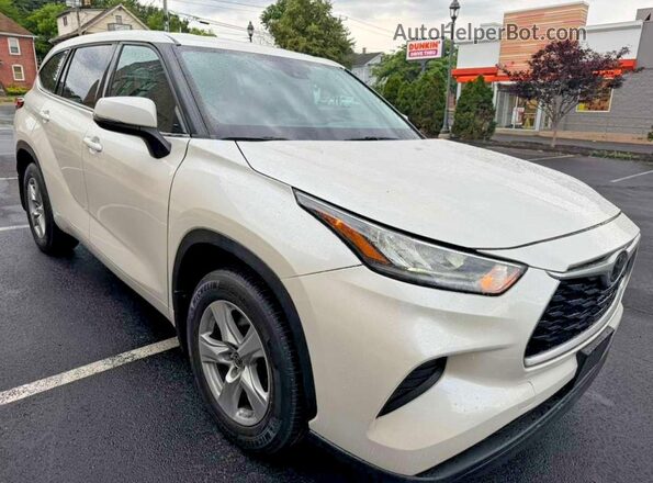5TDCZRBHXLS045636 2020 TOYOTA HIGHLANDER White Widok z przodu