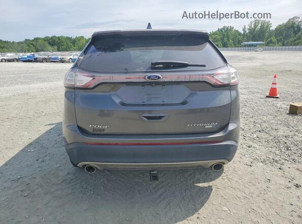 2FMPK4K92HBB12056 2017 FORD EDGE Серый Вид салона спереди
