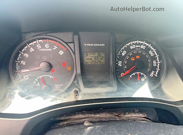 5TFRX5GN2HX098369 2017 TOYOTA TACOMA White Вид щитка приладів