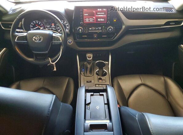 5TDGZRAH9LS005261 2020 TOYOTA HIGHLANDER Black ხელსაწყოთა პანელის ხედი