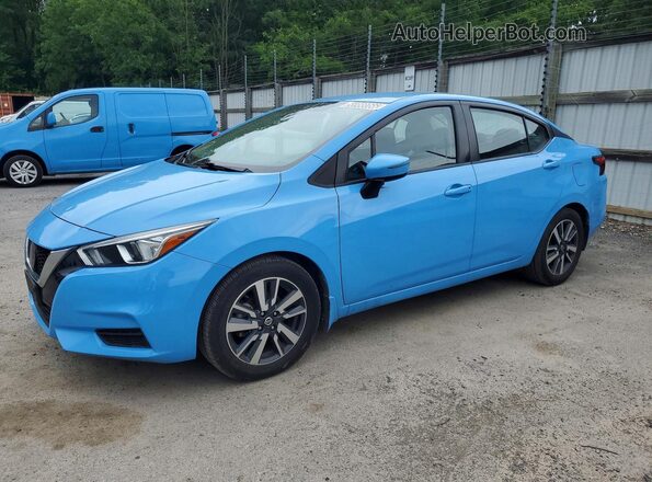 3N1CN8EV6ML826381 2021 NISSAN VERSA Blue Հետևի ձախ