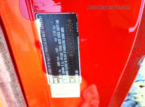 9289201986 1979 PORSCHE 928 Red Engine compartment view