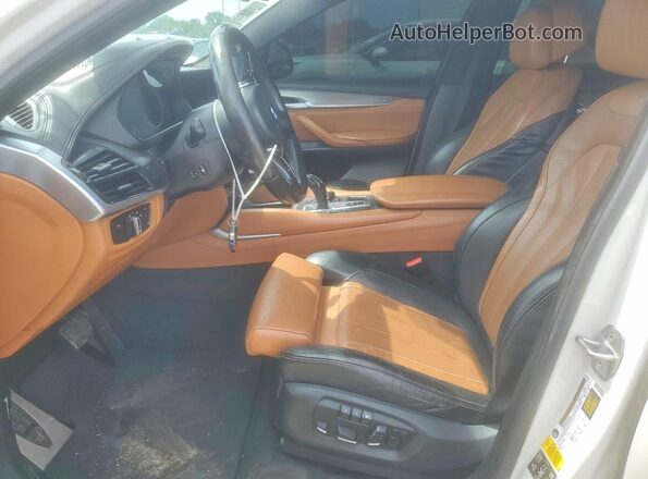 5UXKU6C53G0S82442 2016 BMW X6 White წინა პანელის ხედი