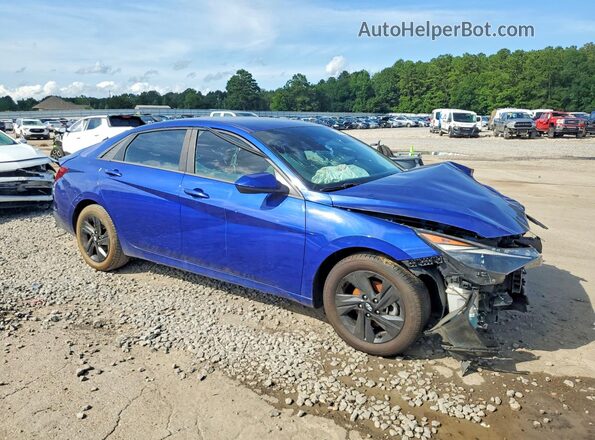 5NPLM4AG4MH046346 2021 HYUNDAI ELANTRA Синий Передняя правая четверть