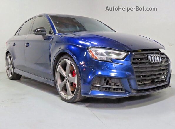 WAUB1GFF6KA100141 2019 AUDI S3 Blue Rear left