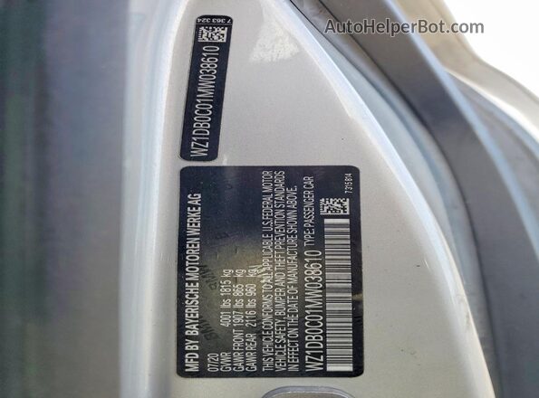 WZ1DB0C01MW038610 2021 TOYOTA GR Silver 