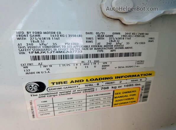 1FMJK1JT4MEA37733 2021 FORD EXPEDITION White 