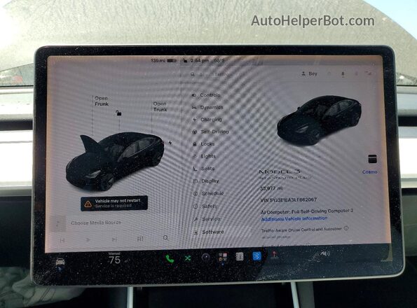 5YJ3E1EA3LF662067 2020 TESLA MODEL Black 