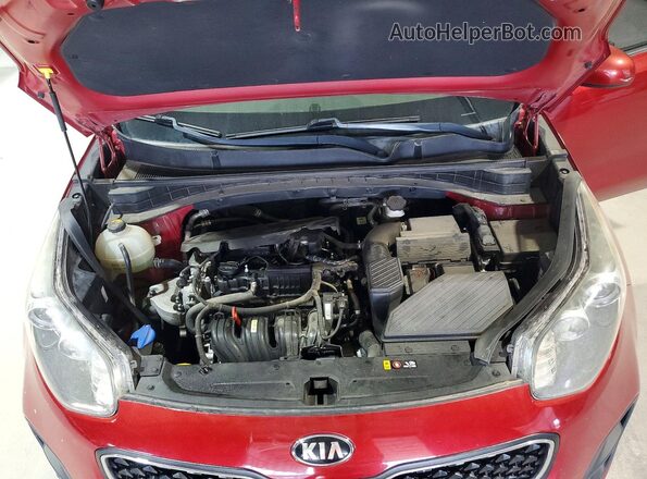 KNDPM3AC8J7319958 2018 KIA SPORTAGE Red VIN կոդի պիտակի տեսք