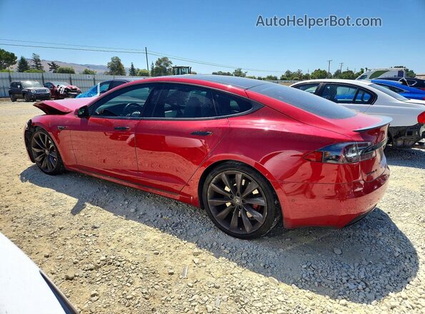 5YJSA1E42HF185351 2017 TESLA MODEL S Red უკანა მარჯვენა