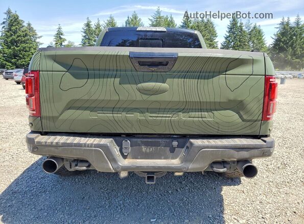 1FTFW1RG0JFE50132 2018 FORD F150 Green Widok wnętrza z przodu