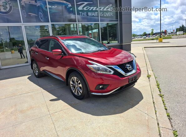 5N1AZ2MH7JN167140 2018 NISSAN MURANO Red Հետևի ձախ
