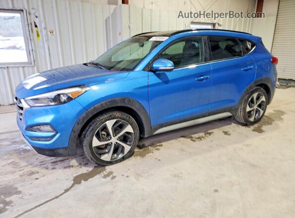 KM8J33A21JU696340 2018 HYUNDAI TUCSON Blue Задня ліва чверть