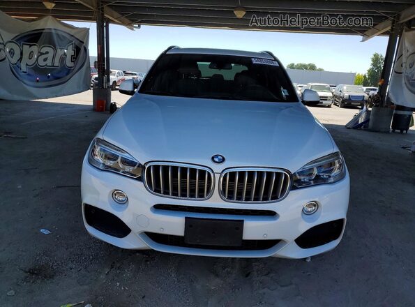 5UXKT0C53J0W01376 2018 BMW X5 White Rear view