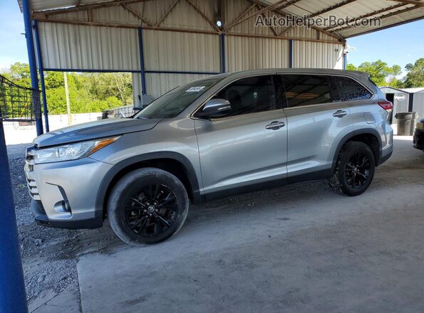 5TDZZRFH1KS347643 2019 TOYOTA HIGHLANDER Silver Rear left