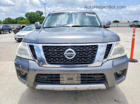 JN8AY2NC7H9508196 2017 NISSAN ARMADA Gray Вид ззаду