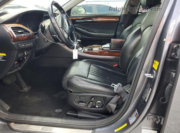 KMHG34JA0HU022990 2017 GENESIS G90 Gray Առջևի վահանակի տեսք