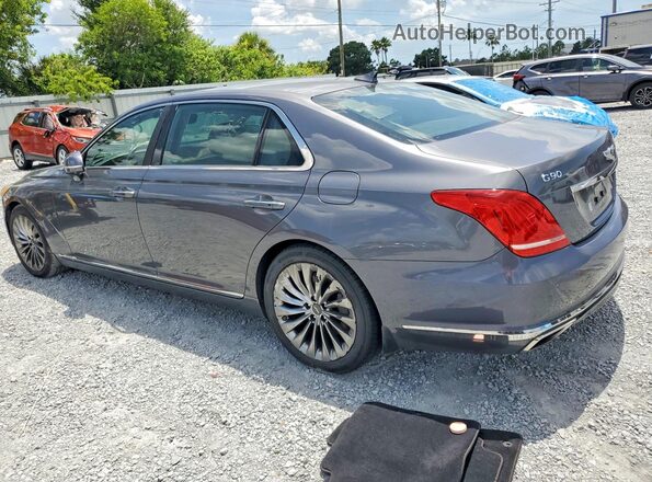KMHG34JA0HU022990 2017 GENESIS G90 Gray Հետևի աջ