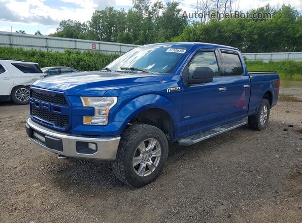 1FTFW1EG3HFC68053 2017 FORD F150 Blue Trasero izquierdo