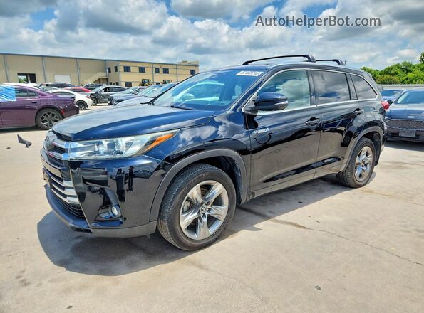 5TDDGRFH3KS054746 2019 TOYOTA HIGHLANDER Black Rear left