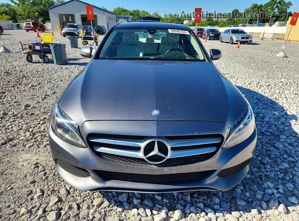 55SWF4KB7HU182399 2017 MERCEDES-BENZ C-CLASS Gray უკანა ხედი