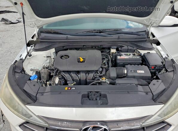 5NPD84LF2KH417109 2019 HYUNDAI ELANTRA White ძრავის განყოფილების ხედი